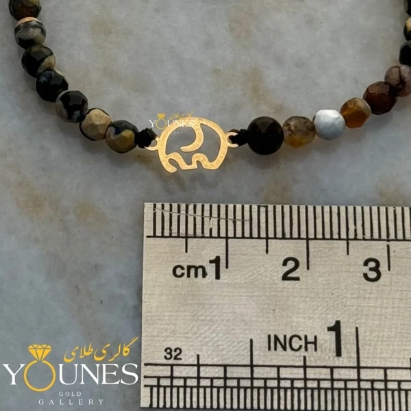 دستبند فیل مدرن طلا لیزری